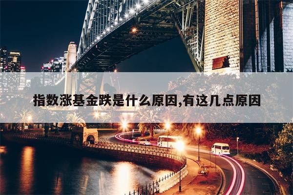 指数涨基金跌是什么原因,有这几点原因