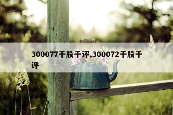 300077千股千评,300072千股千评