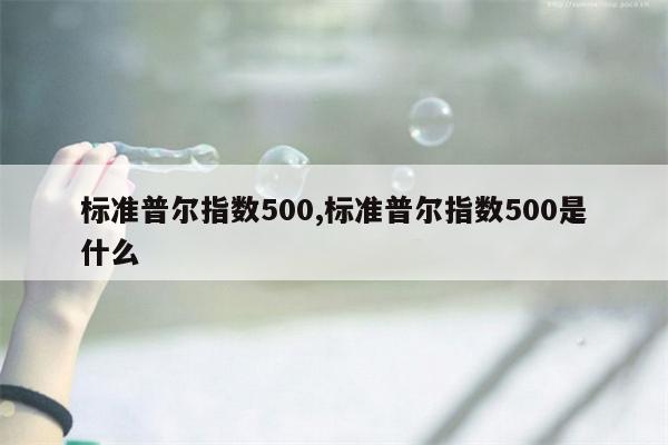 标准普尔指数500,标准普尔指数500是什么