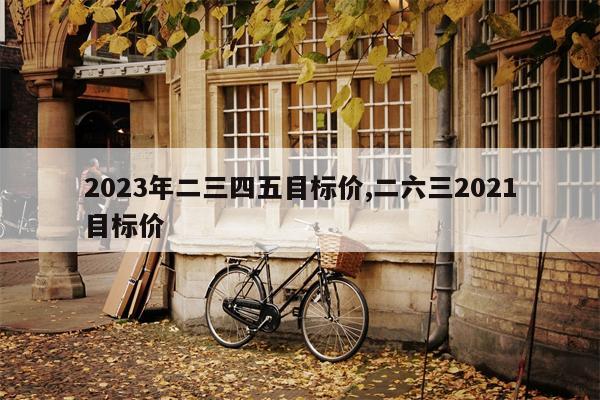 2023年二三四五目标价,二六三2021目标价