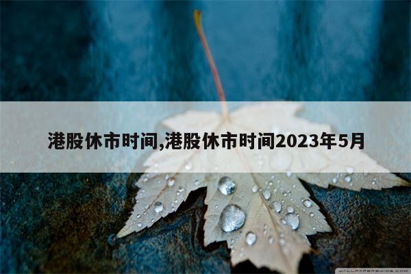 港股休市时间,港股休市时间2023年5月