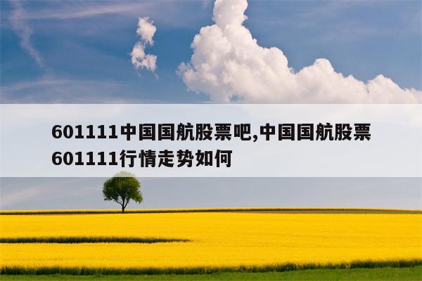 601111中国国航股票吧,中国国航股票601111行情走势如何