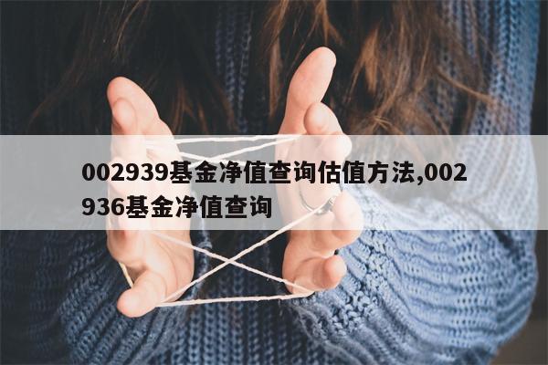 002939基金净值查询估值方法,002936基金净值查询