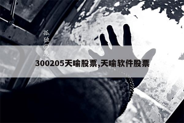 300205天喻股票,天喻软件股票