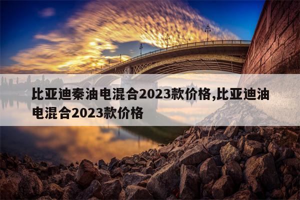 比亚迪秦油电混合2023款价格,比亚迪油电混合2023款价格