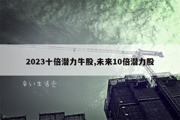 2023十倍潜力牛股,未来10倍潜力股