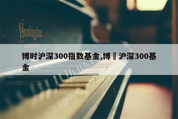 博时沪深300指数基金,博吋沪深300基金