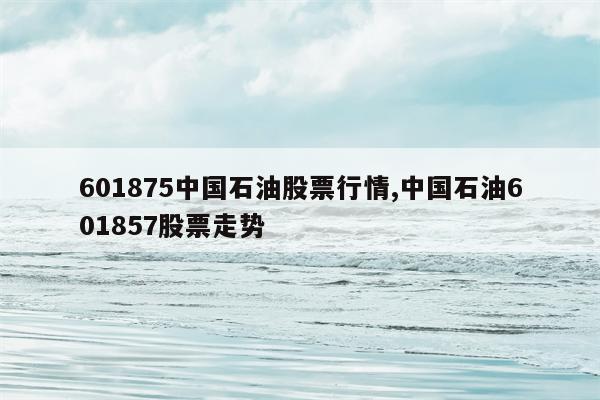 601875中国石油股票行情,中国石油601857股票走势