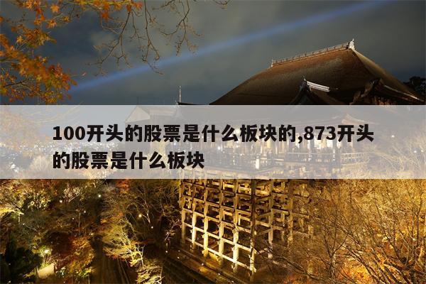 100开头的股票是什么板块的,873开头的股票是什么板块