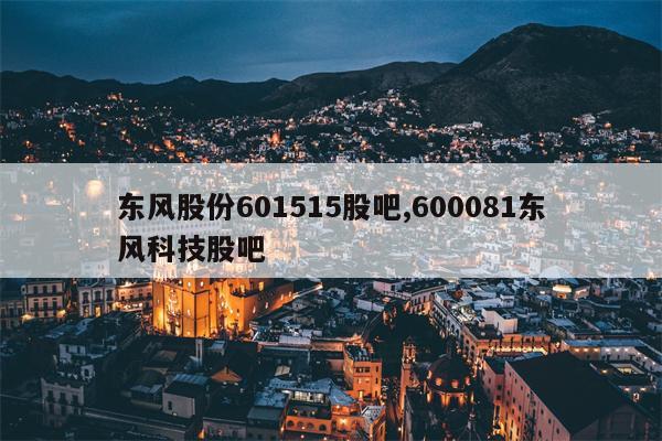 东风股份601515股吧,600081东风科技股吧