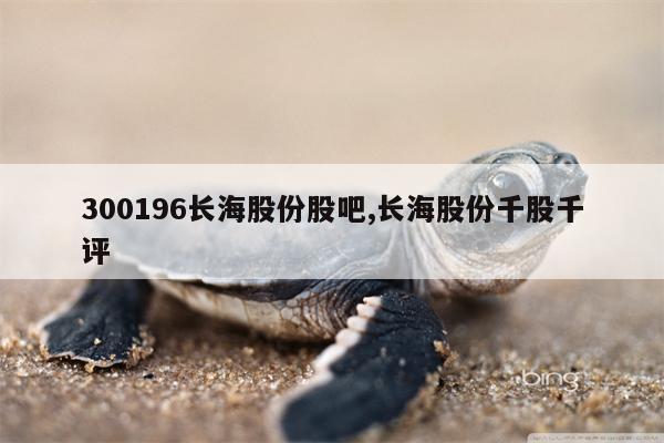 300196长海股份股吧,长海股份千股千评