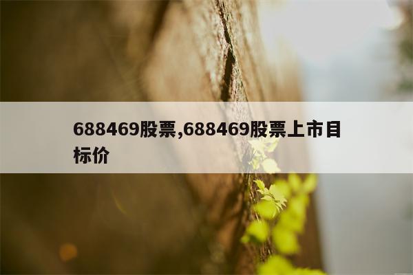 688469股票,688469股票上市目标价