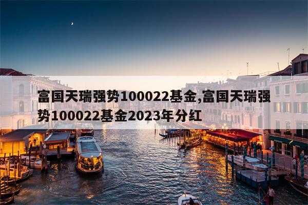 富国天瑞强势100022基金,富国天瑞强势100022基金2023年分红