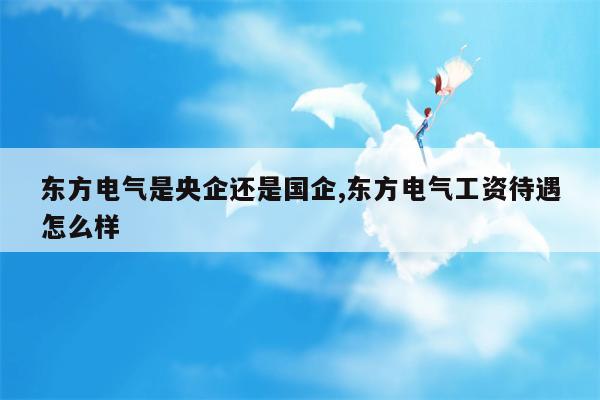 东方电气是央企还是国企,东方电气工资待遇怎么样