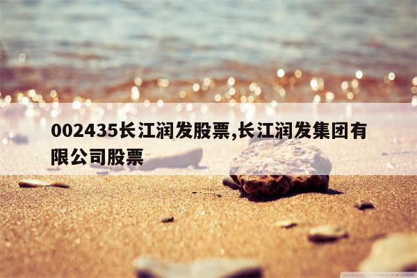 002435长江润发股票,长江润发集团有限公司股票