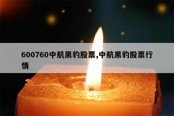 600760中航黑豹股票,中航黑豹股票行情