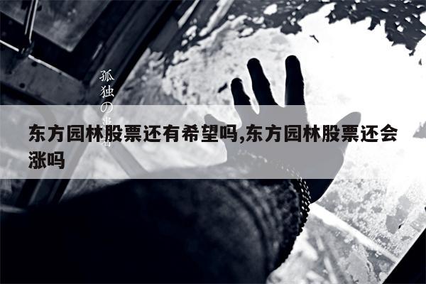 东方园林股票还有希望吗,东方园林股票还会涨吗