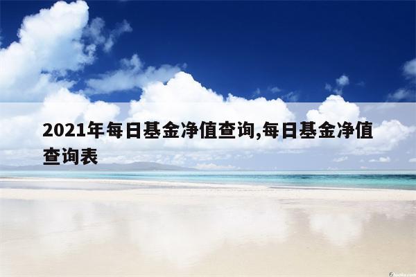 2021年每日基金净值查询,每日基金净值查询表