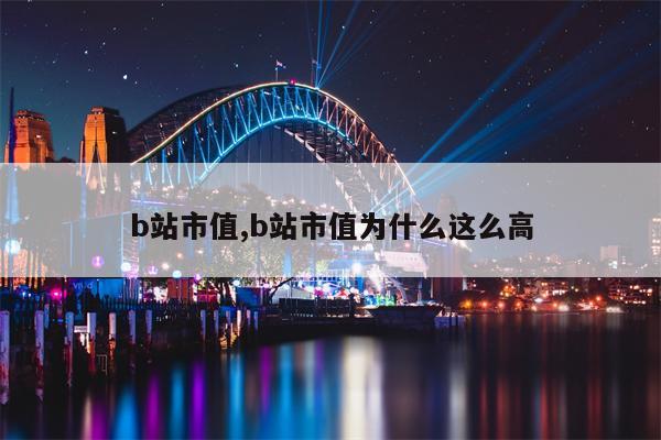 b站市值,b站市值为什么这么高