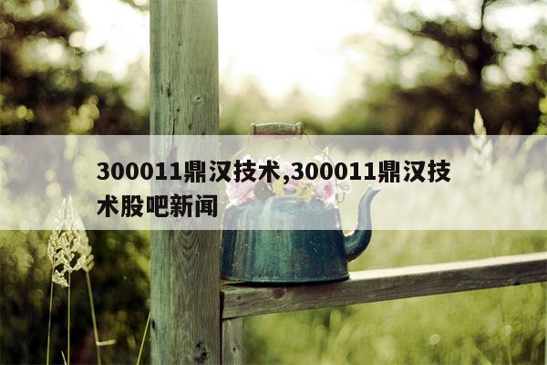 300011鼎汉技术,300011鼎汉技术股吧新闻