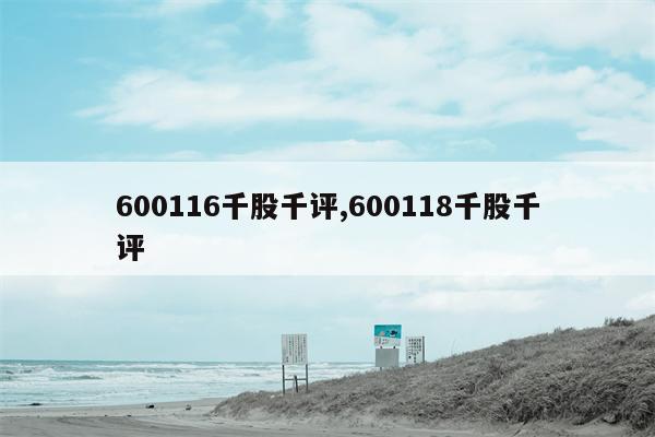 600116千股千评,600118千股千评