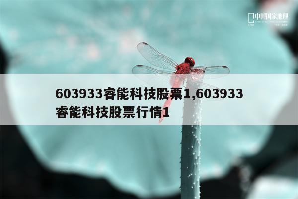 603933睿能科技股票1,603933睿能科技股票行情1