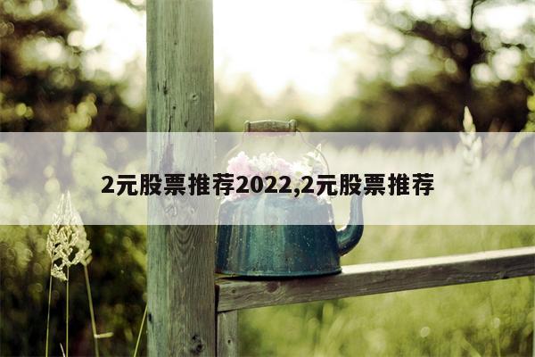 2元股票推荐2022,2元股票推荐