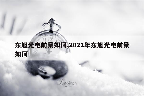 东旭光电前景如何,2021年东旭光电前景如何