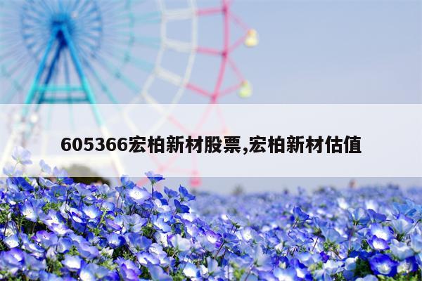 605366宏柏新材股票,宏柏新材估值