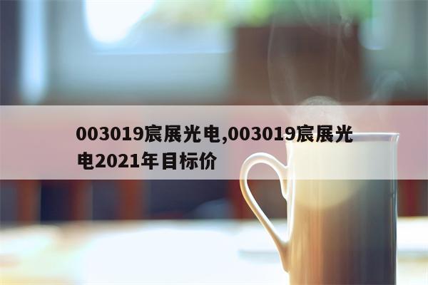 003019宸展光电,003019宸展光电2021年目标价