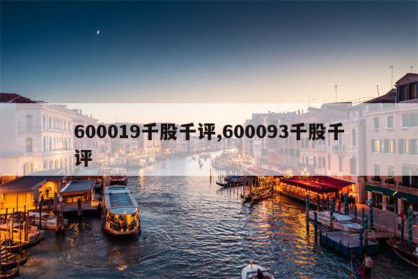 600019千股千评,600093千股千评