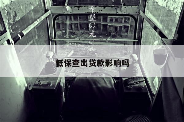 低保查出贷款影响吗