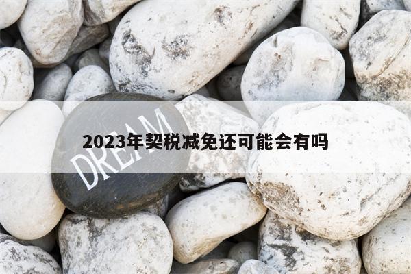 2023年契税减免还可能会有吗